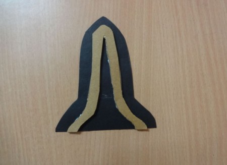 glue cardboard to inside of outer piece