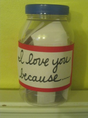 "I Love You Because..." Jar