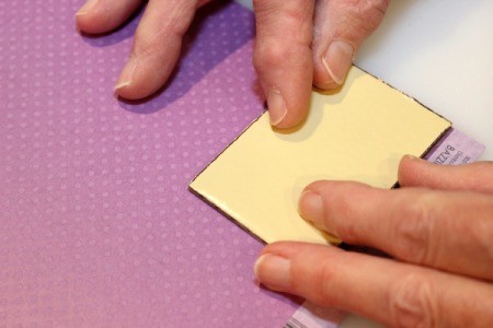 trace cardboard on paper