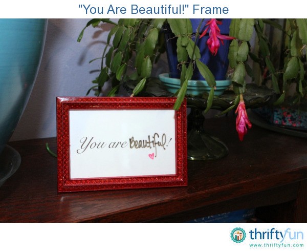 "You Are Beautiful!" Frame | ThriftyFun