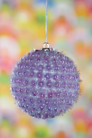 nubby purple Christmas ornament