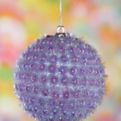 nubby purple Christmas ornament