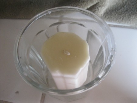 cut down candle in mold
