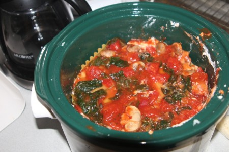 Crockpot Vegetarian Lasagna