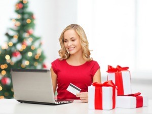 Woman Shopping for Long Distance Relationship Christmas Gift
