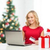 Woman Shopping for Long Distance Relationship Christmas Gift
