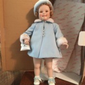 Shirley in blue coat