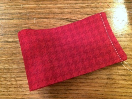 sew ends of bow together