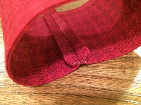 turn bow seam inside