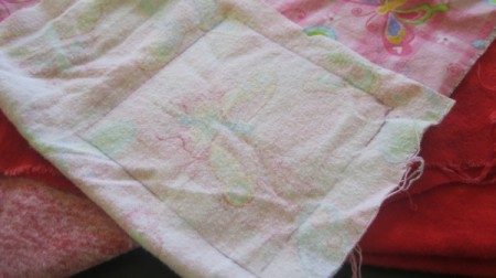 template shape traced onto fabric