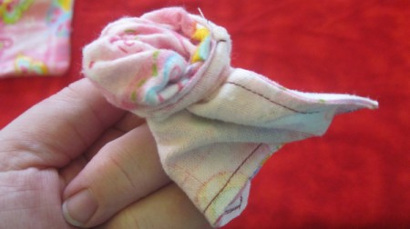 turning fabric squares