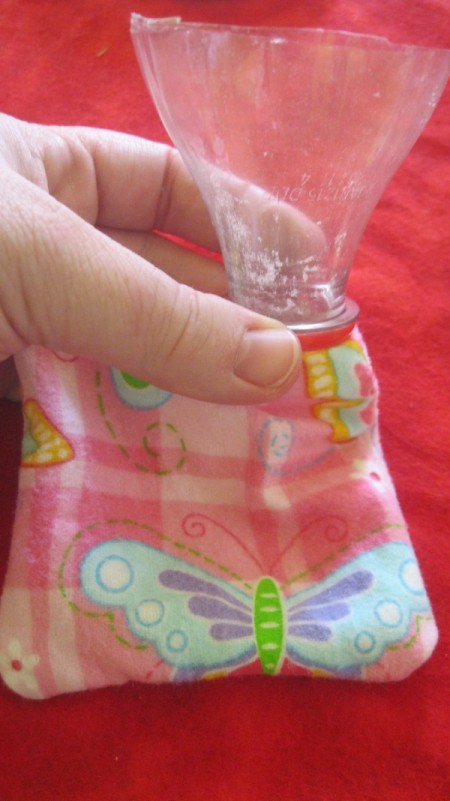 filling warmer with rice