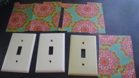 rectangles of paper and switch covers