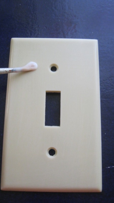 applying glue