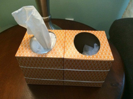 Using an Empty Tissue Box as Trash Can | ThriftyFun