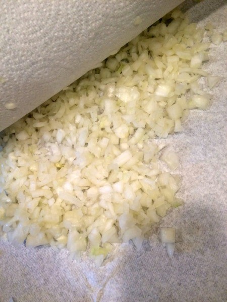 Easy Cookie Sheet Sliders - dry onion