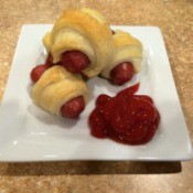 pigs in a blanket with ketchup