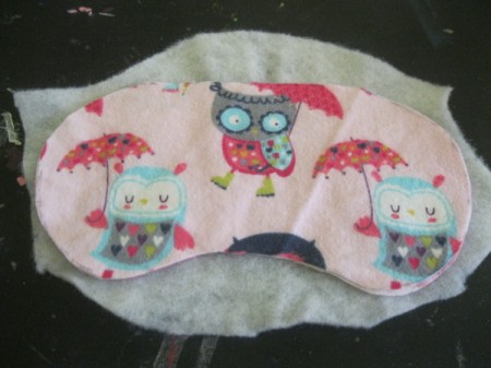 place fabric on batting