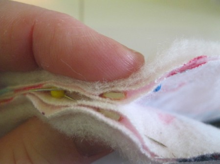 making sure elastic is in correct position on both sides