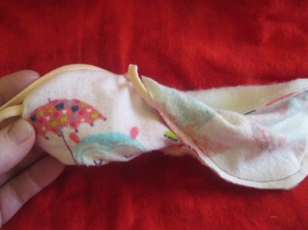 begin turning right side out