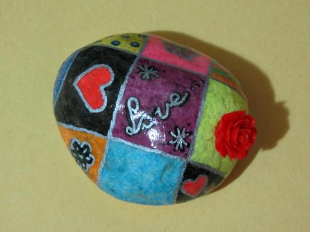 adding flower to finished project