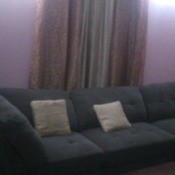 couch and curtains