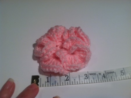 Crocheted flower, step 5