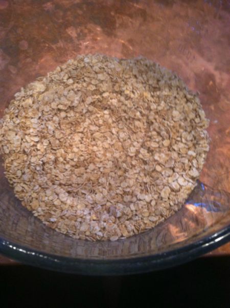 Dry ingredients mixed together