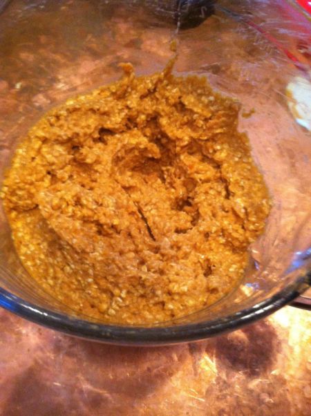 Wet ingredients mixed together