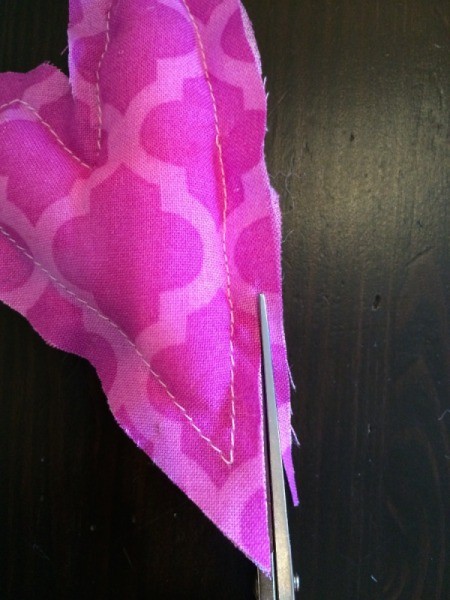 trim off excess fabric 1