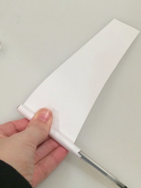 wrap paper around pen