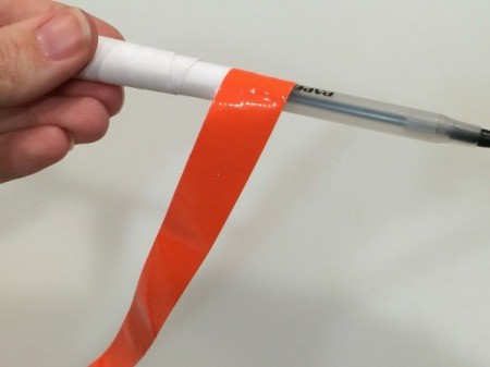 wrap duct tape onto pen 1