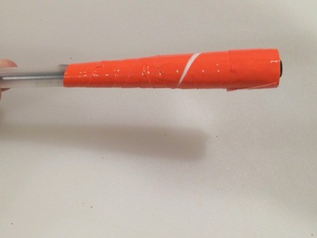 wrap duct tape onto pen 2