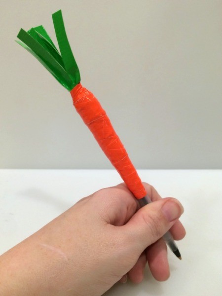 Duct Tape Carrot Pen 1