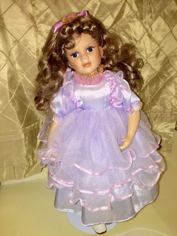 doll in lavender dress
