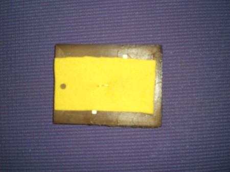 The inside of the frame without a pin