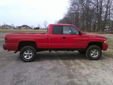 Photo of a red Dodge Ram.