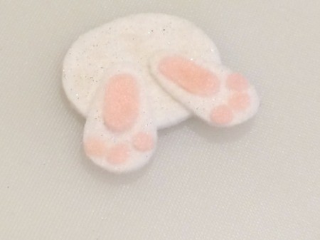 Felt Bunny Bottom Pin