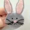 Felt Easter Bunny Pin