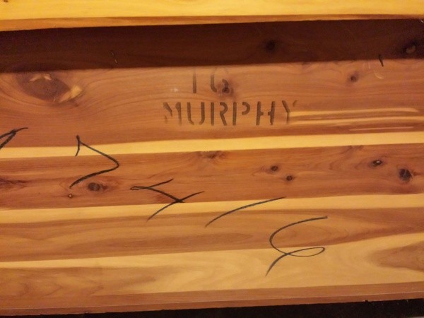 Murphy stamp on inside