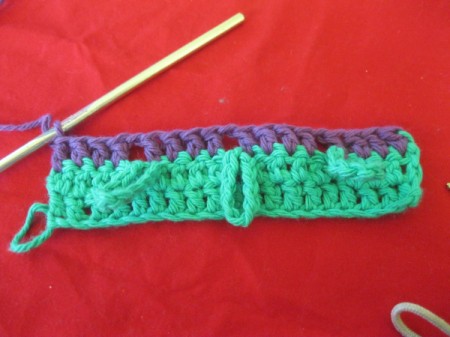 Connecting Loops Crocheted Scarf