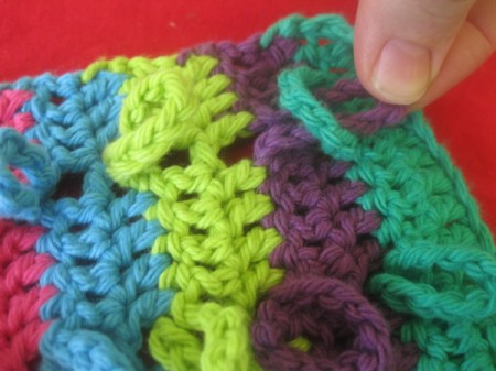 Connecting Loops Crocheted Scarf