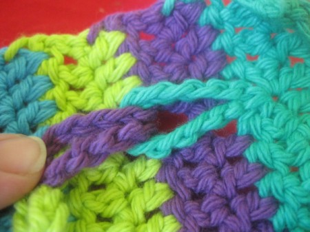 Connecting Loops Crocheted Scarf