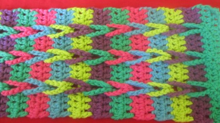Connecting Loops Crocheted Scarf