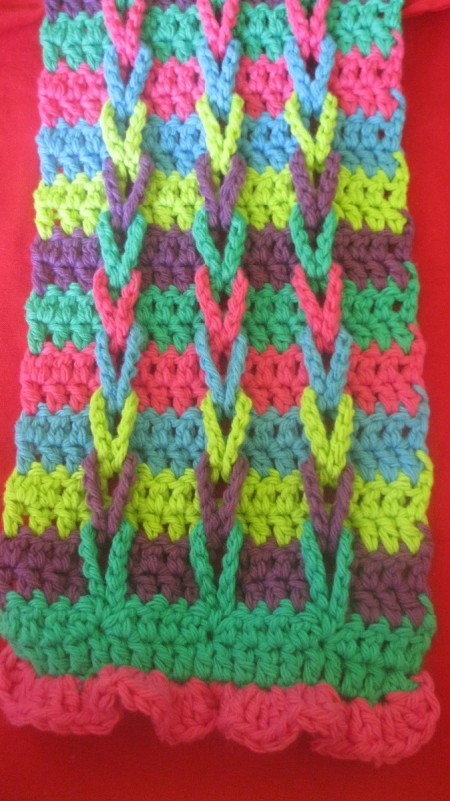 Connecting Loops Crocheted Scarf