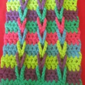 Connecting Loops Crocheted Scarf