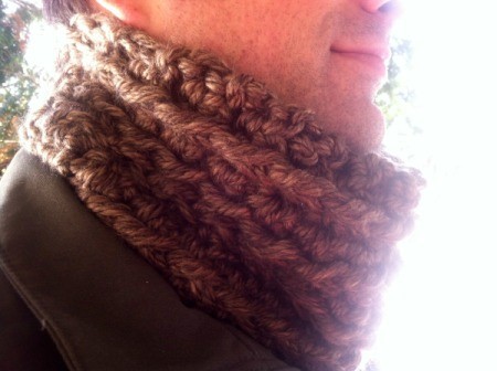 Crocheted Ribbed Cowl