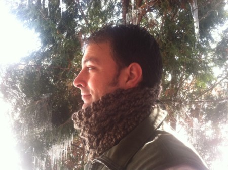 Crocheted Ribbed Cowl