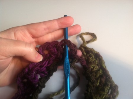 Fan Pattern Crocheted Cowl