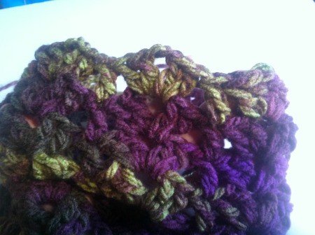 Fan Pattern Crocheted Cowl